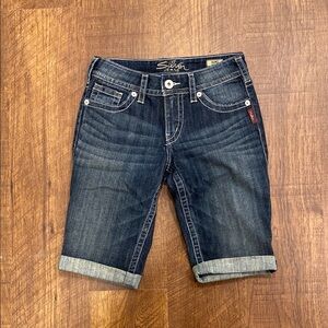 Silver Jeans Dark Blue Denim Shorts